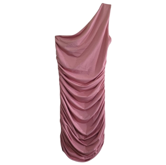 Lovers + Friends Pink Twist One Shoulder Ruched Mini Dress Small - Picture 5 of 8